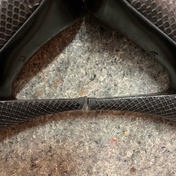 Sigerson Morrison black snake embossed leather stiletto booties 7.5 - Picture 10 of 11